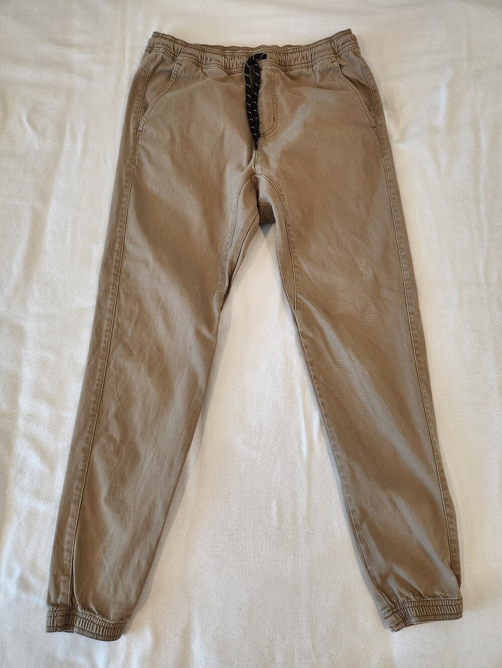 Charles and a Half Tan Jogger Pants Size L Stretch Elastic Waist Mens / Unisex